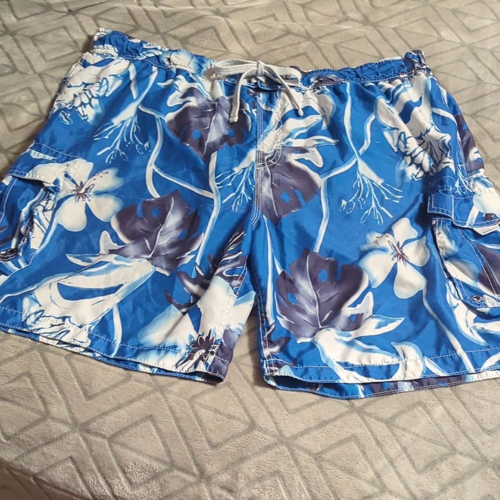 aloha No‎ boundaries swim board shorts, cargo style, pockets lined